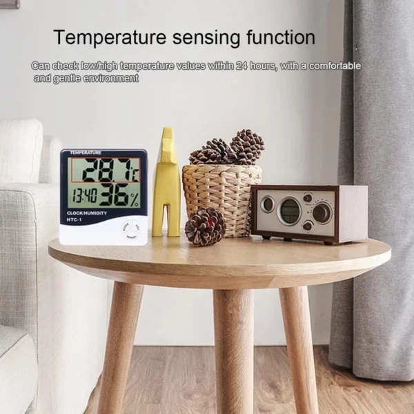 Digital Thermometer Hygrometer Clock