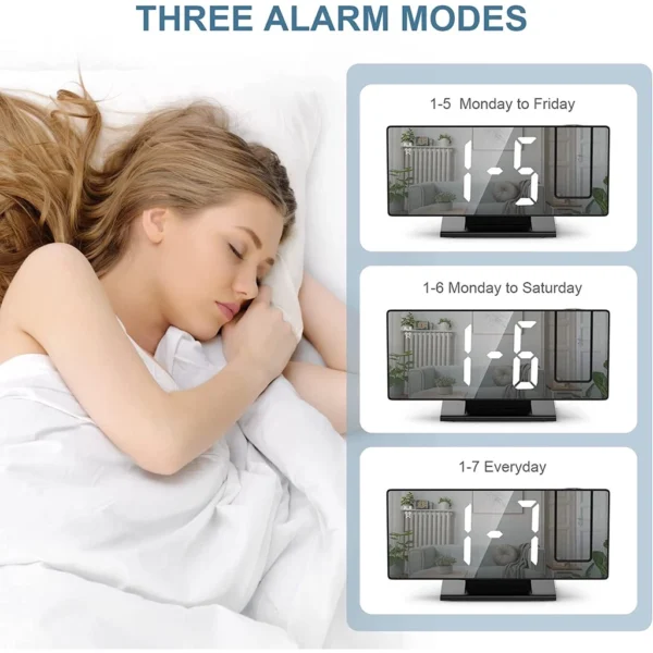 Projection Mirror Alarm Clock