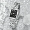 Random Women Square Steel Quartz Watch