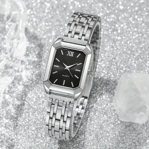 Random Women Square Steel Quartz Watch