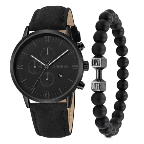 GENEVA Men Leather Watch
