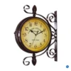 Retro Double Side Rotating Wall Hanging Clock