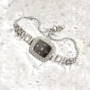 Women Square Diamond Bracelet Watch